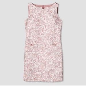 Pretty pink and wite shift dress